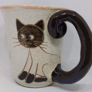 Sziámi macskás teás bögre