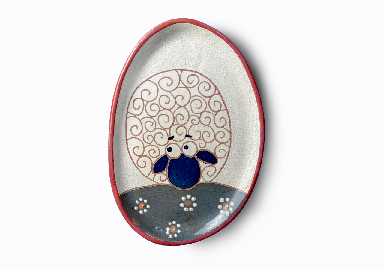 Bárányos ovális tál