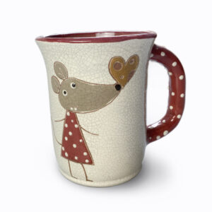 Egér szívsajttal teás bögre