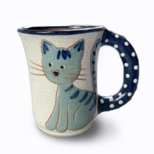 Kék macskás kávés bögre