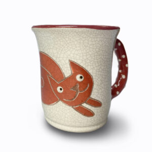 Macska szivecskével  kávés bögre