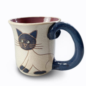 Sziámi macskás teás bögre