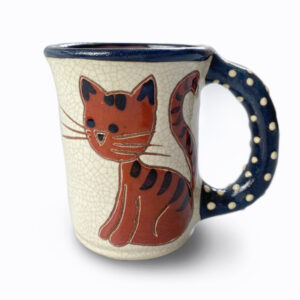 Vörös macskás kávés bögre