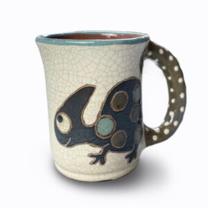 Zöld kaméleonos kávés bögre